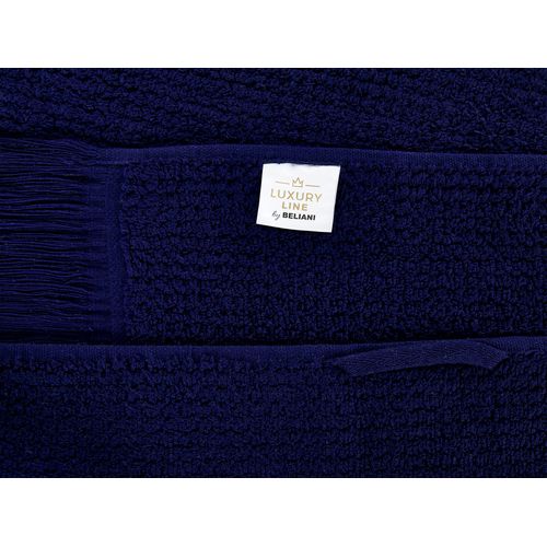 Lot De 2 Serviettes De Bain En Coton Bleu Marine Atiu