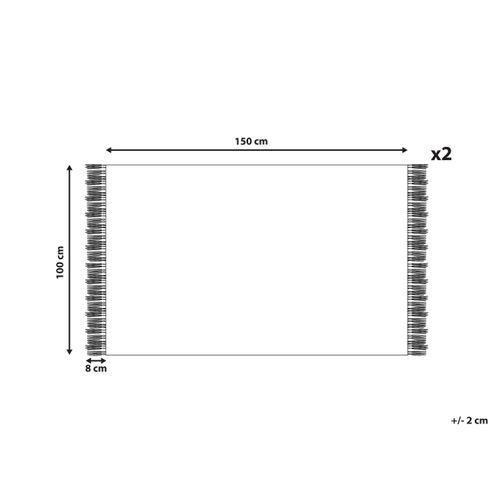Lot De 2 Serviettes De Bain En Coton Bleu Marine Atiu