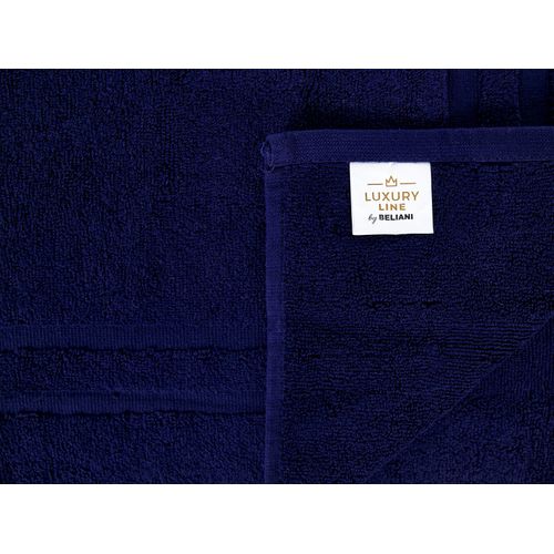 Lot De 9 Serviettes De Bain En Coton Bleu Marine Atiu