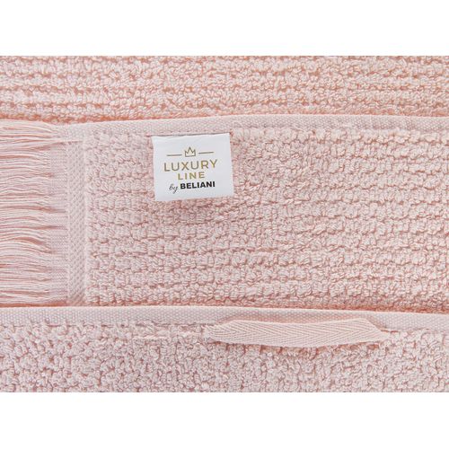 Lot De 9 Serviettes De Bain En Coton Rose Pastel Atiu