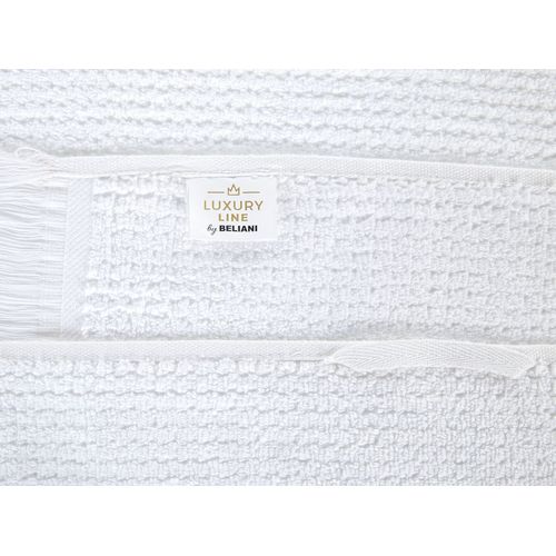 Lot De 9 Serviettes De Bain En Coton Blanc Atiu