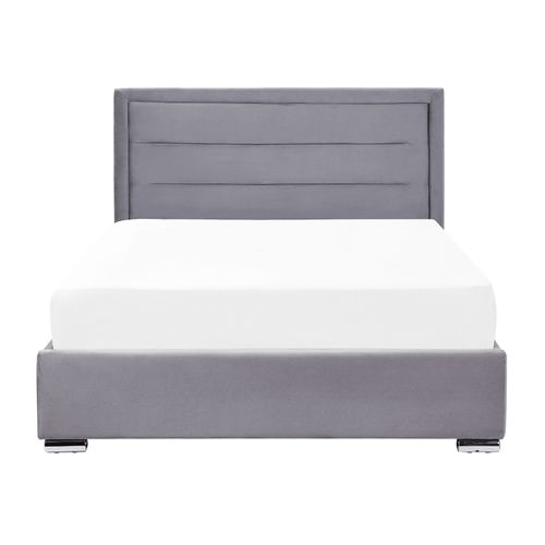 Lit Avec Coffre En Velours Gris Foncé 140 X 200 Cm Rouen