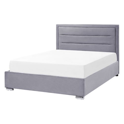 Lit Avec Coffre En Velours Gris Foncé 140 X 200 Cm Rouen