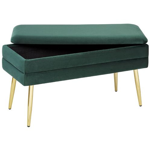 Banc De Rangement Durham Velours Vert Foncé