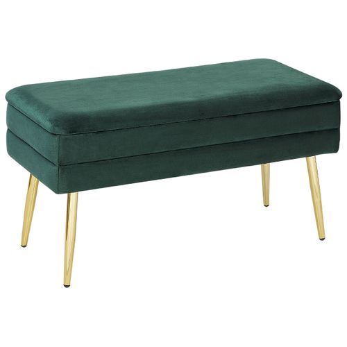 Banc De Rangement Durham Velours Vert Foncé