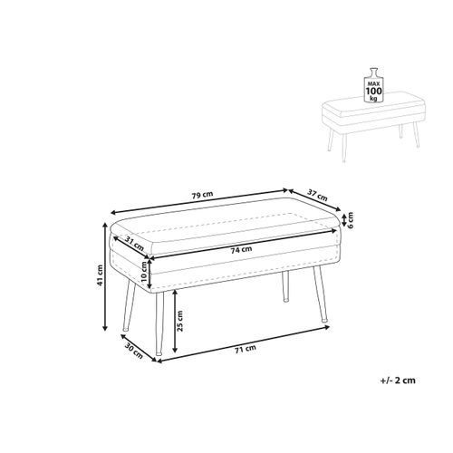 Banc De Rangement Durham Velours Vert Foncé