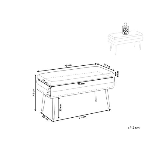 Banc De Rangement Durham Velours Vert Foncé