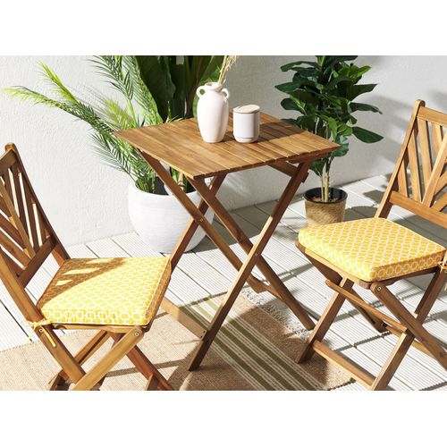 Lot De 2 Coussins De Jardin Jaunes 37 X 34 Cm Terni