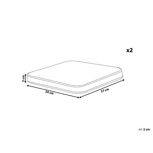 Lot De 2 Coussins De Jardin Jaunes 37 X 34 Cm Terni
