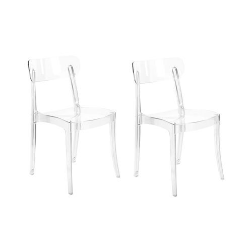 Chaise De Salle à Manger Set De 2 Transparent Covington