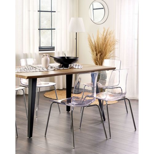 Chaise De Salle à Manger Set De 2 Transparent Silerton