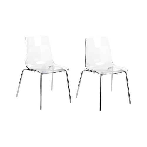 Chaise De Salle à Manger Set De 2 Transparent Silerton