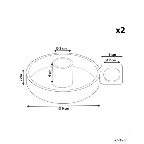 Set De 2 Bougeoirs En Métal Vert Chorio
