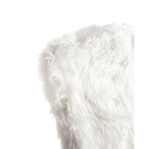 Chaise De Bureau Margate Fourrure Synthétique Blanc