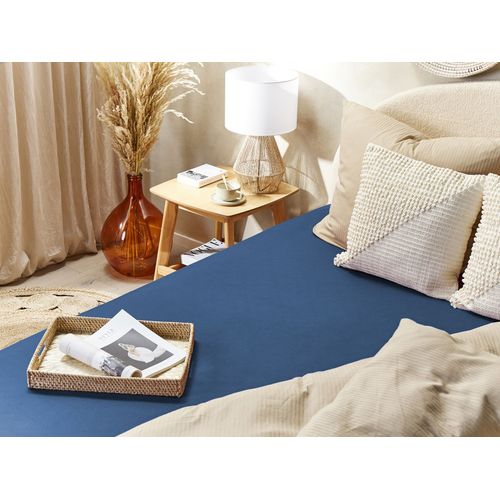 Drap Housse Janbu Coton 200 X 200 Cm Bleu Marine