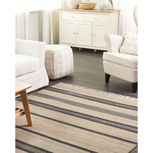 Tapis En Jute Beige Et Gris 160 X 230 Cm Talpur