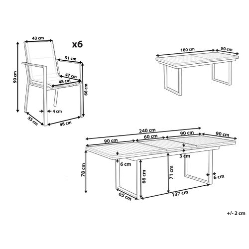 Set De Salle à Manger Noir Valcanetto/ Busseto