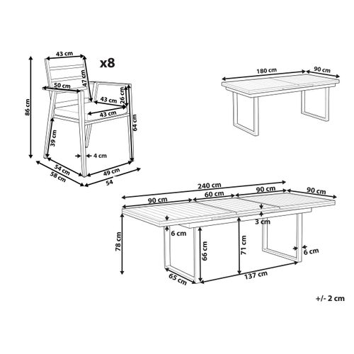 Set De Salle à Manger Noir Valcanetto/taviano