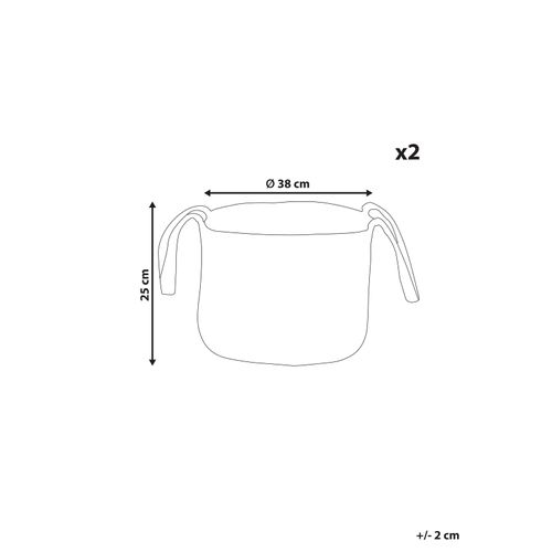 Lot De 2 Paniers En Jute Naturel Kornak