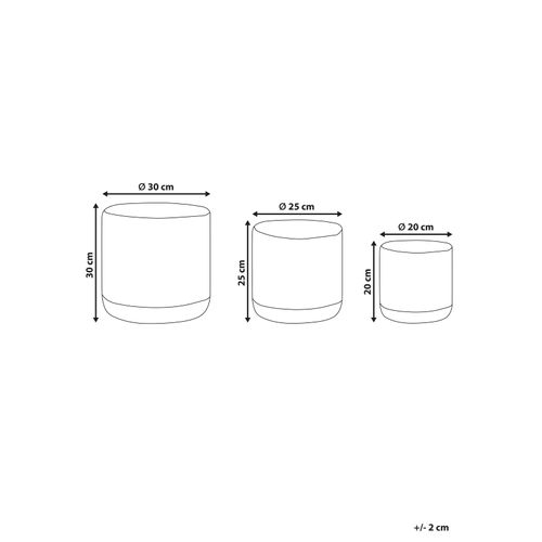 Lot De 3 Paniers En Coton Noir Et Beige Basima