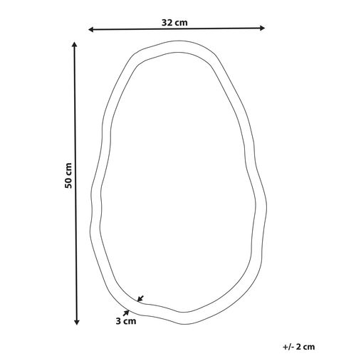 Miroir 50 Cm Doré Damoh