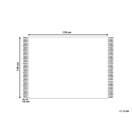 Plaid Beige Et Bleu 130 X 170 Cm Halede