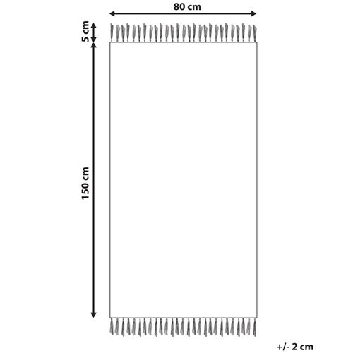 Tapis En Jute 80 X 150 Cm Beige Et Gris Mirza
