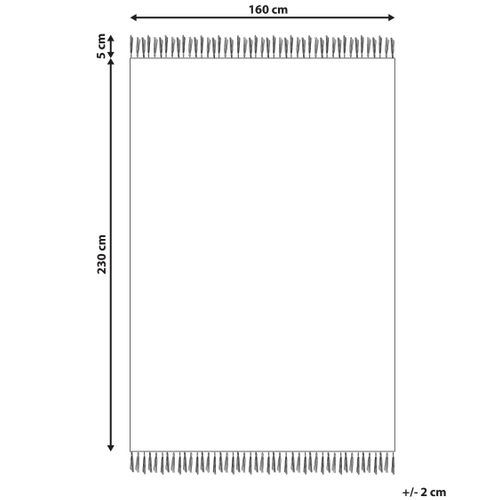 Tapis En Jute 160 X 230 Cm Beige Et Bleu Clair Mirza