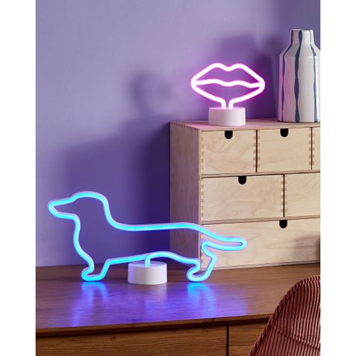 LED Néon En Forme De Lèvres Rose Flora