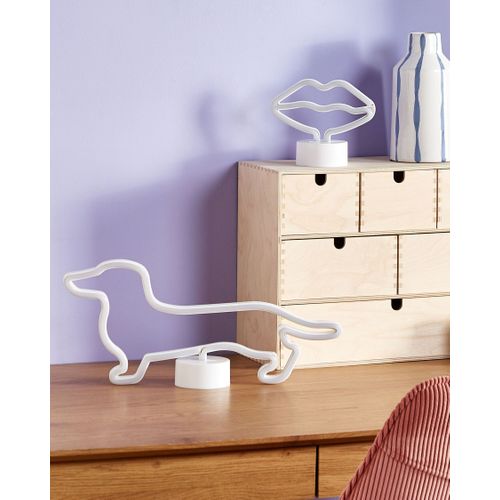 LED Néon En Forme De Lèvres Rose Flora