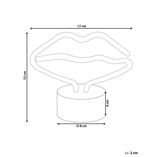 LED Néon En Forme De Lèvres Rose Flora