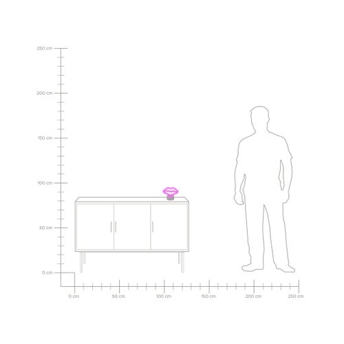 LED Néon En Forme De Lèvres Rose Flora