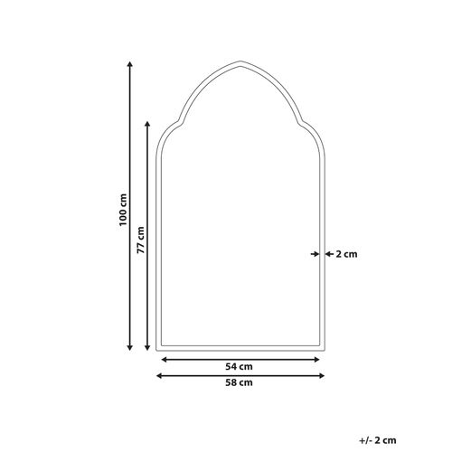 Miroir 100 Cm Doré Aconchi