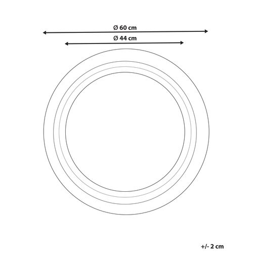 Miroir 60 Cm Blanc Cassé Delicias