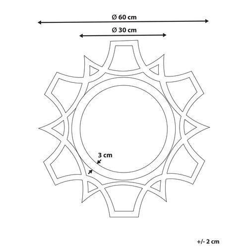 Miroir 60 Cm Bois Clair Zapopan