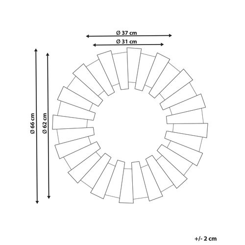 Miroir 66 Cm Bois Clair Ecatepec