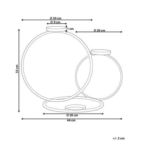 Bougeoir Noir 3 Bougies 33 Cm Cakung