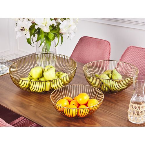 Lot De 3 Bols Dorés Garut