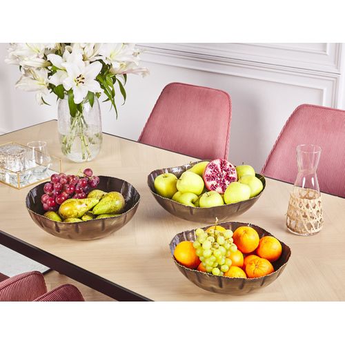 Lot De 3 Bols Bronze Pinang