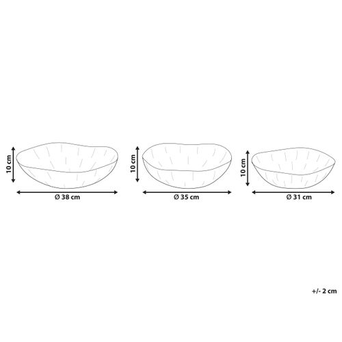 Lot De 3 Bols Bronze Pinang