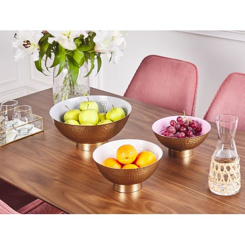 Lot De 3 Bols Dorés Baru