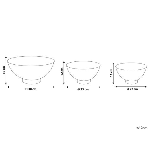 Lot De 3 Bols Dorés Baru