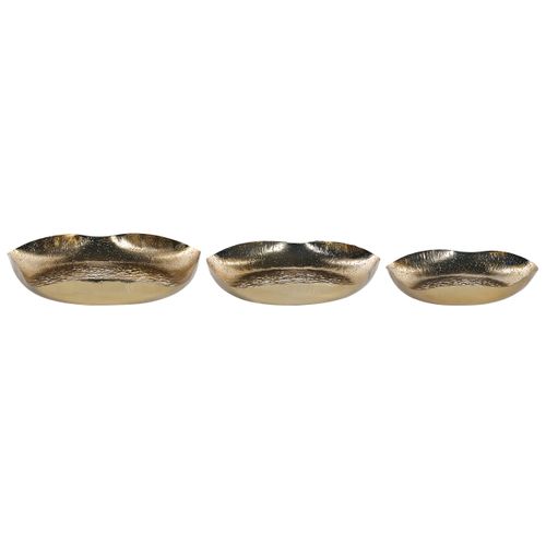 Lot De 3 Plateaux Décoratifs Dorés Ujung