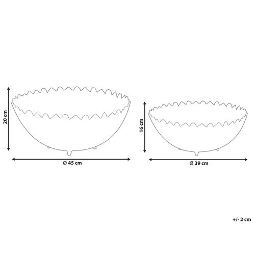 Lot De 2 Bols Dorés Grogol