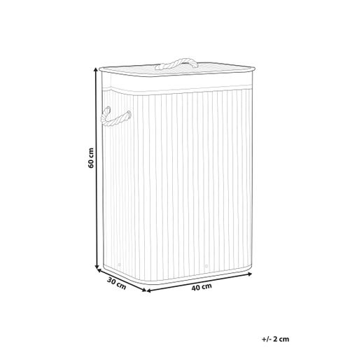 Panier En Bambou Gris Clair 60 Cm Komari