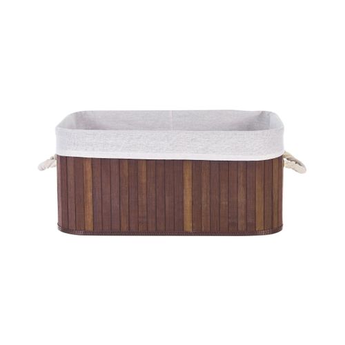 Lot De 5 Paniers En Bambou Teinte Bois Sombre Talpe