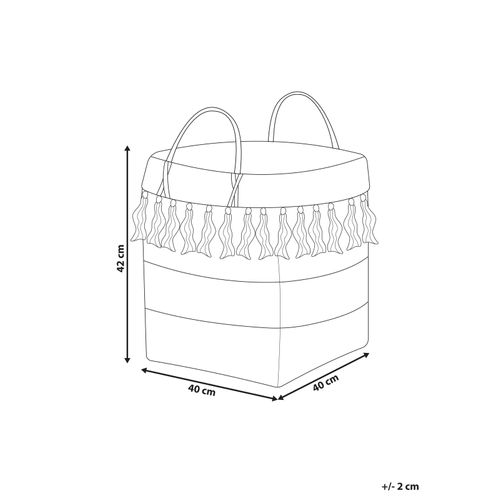 Panier En Bambou Teinte Naturelle 40x40 Cm Mesuji