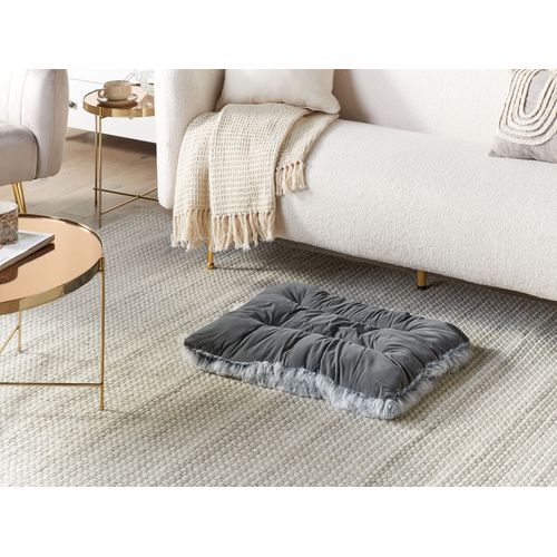 Lit Pour Chien En Velours Gris 60 X 45 Cm Ergani