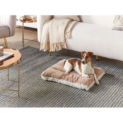 Lit Pour Chien En Velours Beige 60 X 45 Cm Ergani