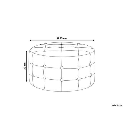 Repose-pieds Bouclé Beige Tampa